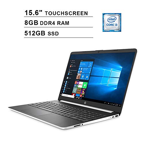 2020 HP Pavilion 15.6 Inch Touchscreen Laptop, Intel 2-Core i3-1005G1 up to 3.4GHz, Intel UHD Graphics, 8GB DDR4 RAM, 512GB SSD, HDMI, WiFi, Bluetooth, Webcam, Windows 10 Home