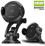 Wireless Car Charger - 10W Fast Charger Car Mount,Qi Car Charger Holder for Iphone x 8/8Plus Samsung Galaxy S8/S9/Note.Infrared Motion Sensor Automatic Open and Clamp for Safe Driving (10W Update)