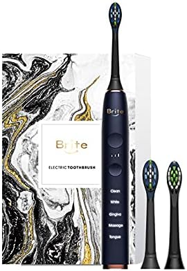 Electric Toothbrush, Brite RS2 Sonic Rechargeable Toothbrush for Adult ...