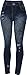 Hand By Hand Aprileo Women's Leggings Jeans Look Printed Stretch [Pattern 31](One Size)