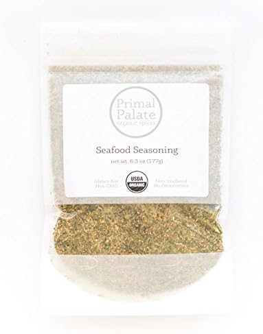 Primal Palate Organic Spices, Seafood Seasoning, Certified Organic, 6.3 oz resealable bagUSDA Organic