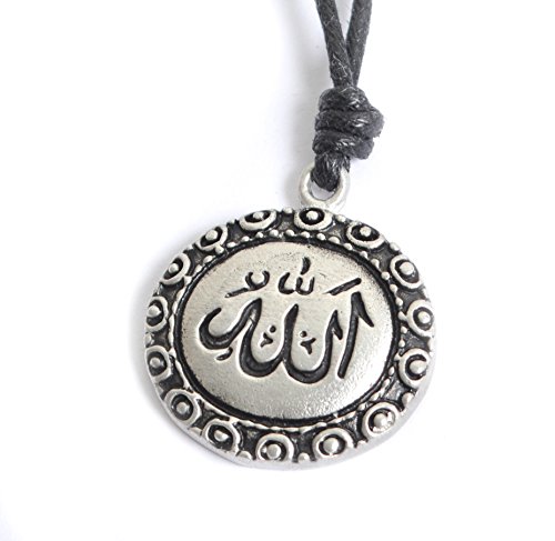 Islam Allah Muslim Quran Silver Pewter Charm Necklace Pendant Jewelry