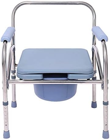 YUWJ Heavy Duty Drop Arm Bedside Commode Chair,Homecare Toilet Seat with Safety Steel Frame, extra Wide 3 In 1 Toilet Chair Adjustable Height Support Tool