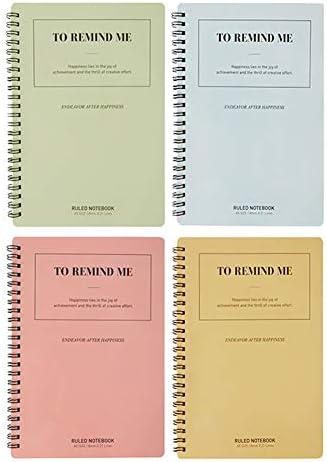 LNKH Ruled Notepad Retro Spiral Binding Classic Notebook For All Pens No Bleeding