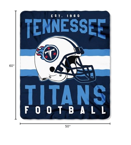 Northwest NFL Tennessee Titans Unisex-Adult Fleece Throw Blanket, 50 x 60, Singular