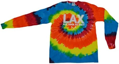 Lacrosse Tie Dye Long Sleeve T-Shirt LAX Logo (XL)