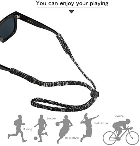 眼鏡ストラップ メガネ ストラップ メガネバンド シンプルでおしゃれ メガネやサングラスをつけて作業や運動をされる方に最適のスポーツメガネバンド 男女兼用 安全・安心・信頼の！ (黒)