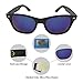 Polarized sunglasses Desen wayfarer design for men and women (Black, Crystal Blue)