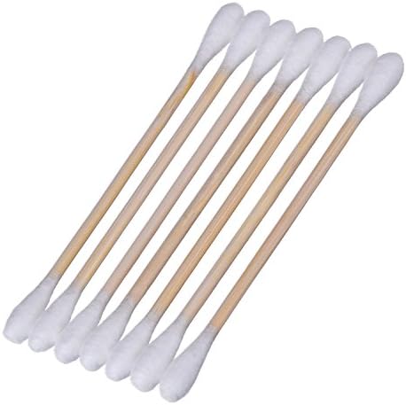 1Pack(100pcs) Cotton Swabs Applicator with Bamboo Handle Double Head Cotton Stick