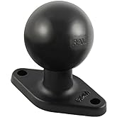 RAM MOUNTS Diamond Plate Adapter with AMPS Pattern, C Size 1.5" Ball | Marine-grade aluminum ball base for device holders and AMPS-compatible mount integration