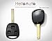 HelloAuto 2 Pack Key Shell Fob Cover Case Replacement Remote with Blank Key Compatible with Lexus ES GS GX is LS LX RX SC