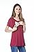 Bearsland Women's Breastfeeding and Nursing Summer Top PurpleRed Size L