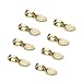 zxl 100pcs Antique Gold Spoon DIY Oval Jewelry Scrabble Glue On Bails Earring Bail for Fitting Glass Cabochon Tiles Jewelry Marking 15mm x 5mm (100pcs gold)