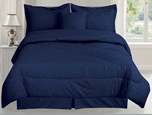 SALLY TEXTILES Amanda Comforter, 86 x 86", Navy