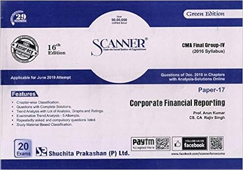 Amazon In Buy Solved Scanner Cma Final Group Iv 2016 Syllabus Paper 17 Corporate Financial Reporting Assessment Year 2019 20 Book Online At Low Prices In India Solved Scanner Cma Final Group Iv 2016 Syllabus Paper 17