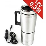 750ml) 120W électrique en acier inoxydable voiture bouilloire voiture Voyage gobelet chauffant - Argent