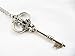 Large Skeleton Key Necklace, Antique Silver Finish Key, Ornate Victorian Style, Crown Necklace, Long Necklace