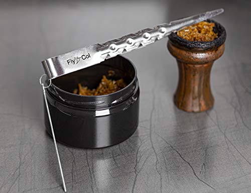 FlyCol Shisha Zangen Set mit Kohlezange und Zange zum Kopf Bauen | Tabakzange mit Locher Stanzer für Alufolie Wasserpfeife Zubehör – Bild 3