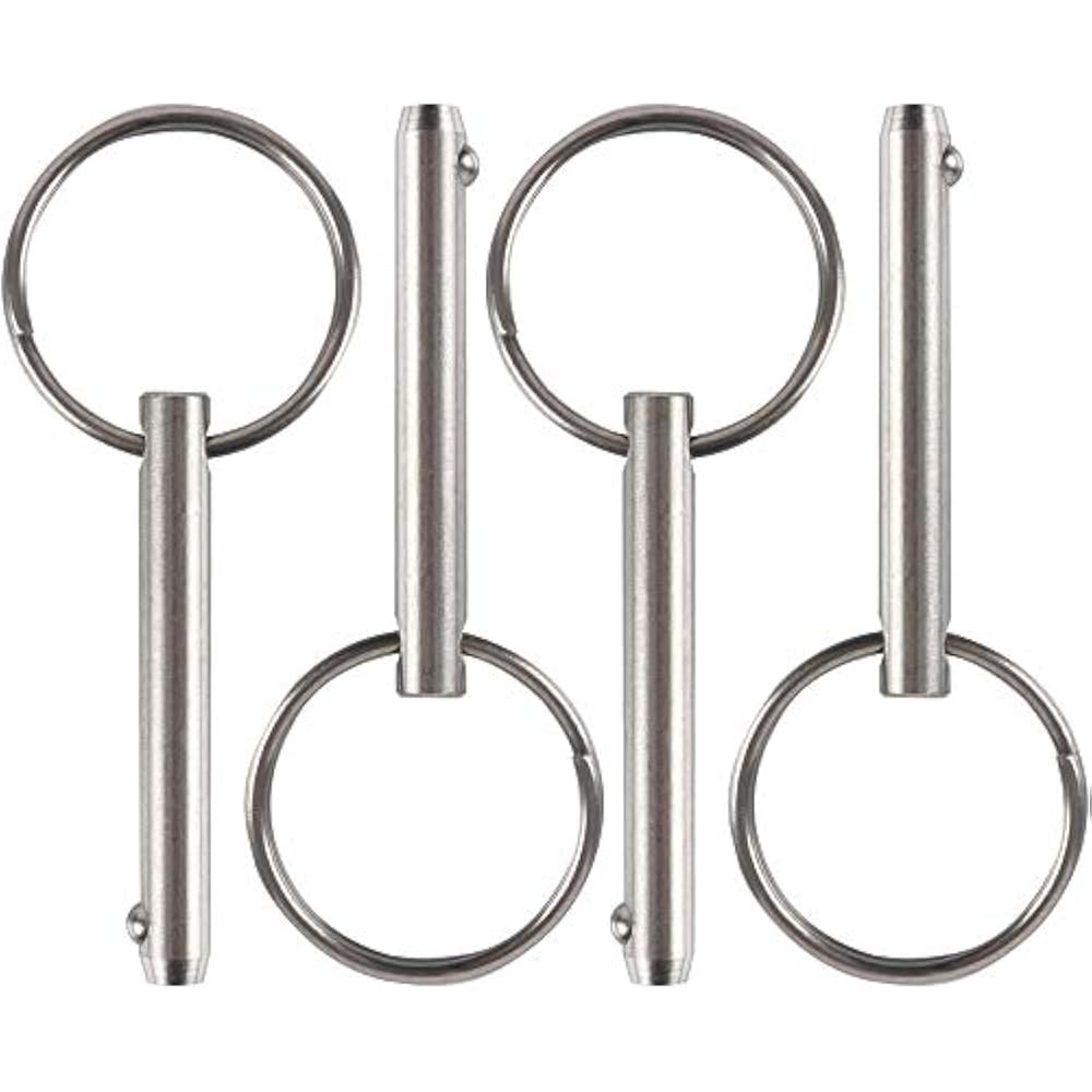 4 Pack Quick Release Pin, Diameter 1/4"(6.3mm), Usable Length 1.57