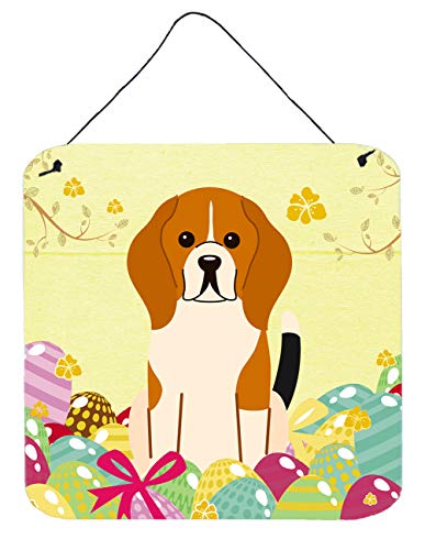 Caroline's Treasures BB6040DS66 Easter Eggs Beagle Tricolor Wall or Door Hangin…