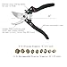 WOYESHENMU 8″ Bypass Pruning Shears with 75cr1 Stainless Steel Cutter Head, Professional Gardening Scissors, Sharp and Durable Gardener Hand Pruners, Secateurs with Extra Spring, Blackthumb 3
