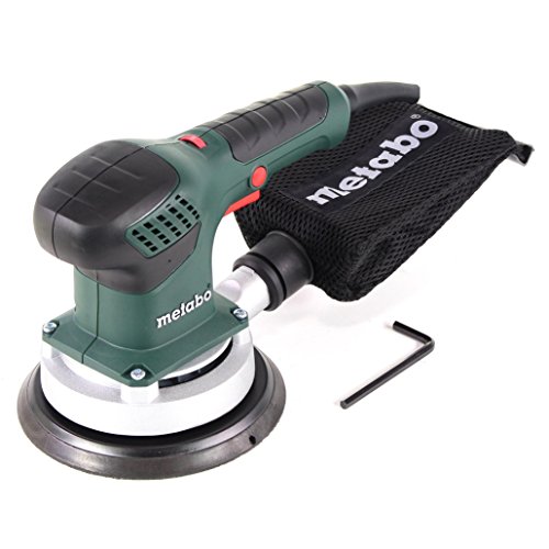 metabo Exzenterschleifer SXE 3150-310 W, 150 mm Schleifteller, 4000-12000 U/min, 3mm Schwingkreis - Vario Elektronik, Aluminiumgehäuse, ergonomisch, vibrationsarm - Inkl. Staubbeutel & Schleifteller