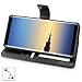 AMOVO Case for Galaxy Note 8 [2 in 1], Samsung Galaxy Note 8 Wallet Case [Detachable Wallet Folio] [Premium Vegan Leather] Samsung Note 8 Flip Cover (Note 8, Black)