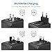 Universal Travel Adapter, International Power Adapter with 4 USB, Travel Plug Adapter for US, EU, UK, AU 150+ Countries, All in One European Adapter for iPhone, Android, All USB Devices- Black