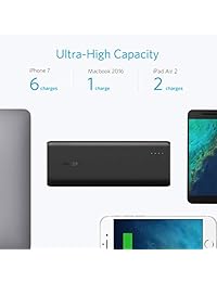 Anker PowerCore Speed 20000 PD, 20100 mAh Cargador portátil y 30 W Cargador de pared de entrega de energía Bundle, Entrada y Salida Tipo C Power Bank para MacBook Air iPad Pro 2018, Nexus 5X 6P, iPhone 8 X, MacBooks
