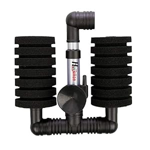 Huijukon, pompa ad aria per acquario con filtri a spugna, dimensioni del serbatoio fino a 133 litri Huijukon Huijukon, pompa ad aria per acquario con filtri a spugna, dimensioni del serbatoio fino a 133 litri