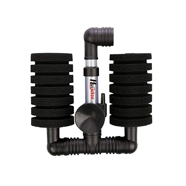 Huijukon, pompa ad aria per acquario con filtri a spugna, dimensioni del serbatoio fino a 133 litri Huijukon Huijukon, pompa ad aria per acquario con filtri a spugna, dimensioni del serbatoio fino a 133 litri