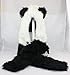 Panda Animal Hood Faux Fur Hat with Warm Scarf Mittens Ears and Paws by HatButik.