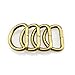 HAO PRO Extra Thick 4mm Welded Strong D Shape Rings D Ring Metal Heavy Duty Bronze 1 Inside Width 12 Pack for Dog Collars Harnesses Fabric Paracord DIY Strap Webbing Craft Smooth Rust Proof