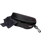 NoCry Storage Case for Safety Glasses with Felt Lining, Reinforced Zipper and Handy Belt Clip