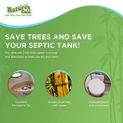 RVs, Boats & Home 100 Bamboo Toilet Paper by Nature's Call 2Ply