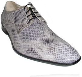 Men's Italian dasignerShoe 1630 Light Grey Snake Faux