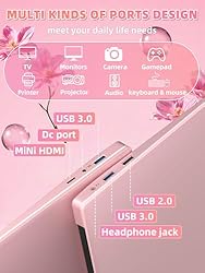 Rumtuk 16" Rose Gold Laptop, Celeron N5105