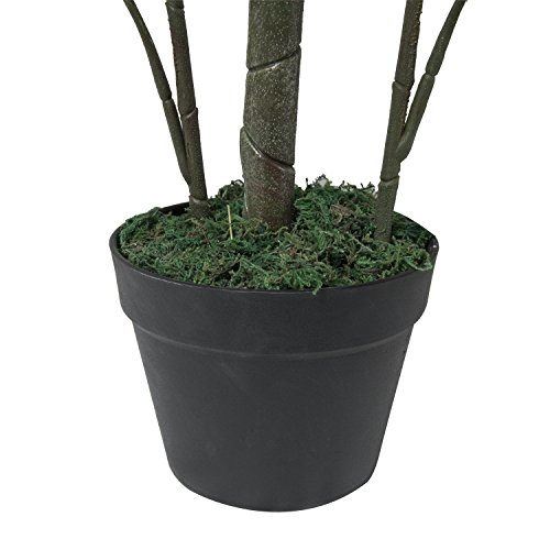 Set of 2 Artificial Palm Tree 5.2 ft in Plastic Pot, Potted Fake Palm