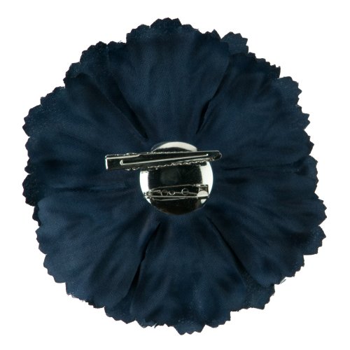 Multi Petal Flower with Pin and Clip - Navy OSFM