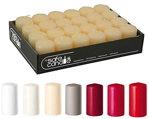 Cream-Coloured Pillar Candles