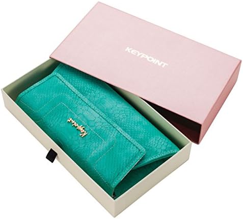 Keypoint Women's Designer Envelope Clutches Wallet Chains Shoulder Purses with Gift Package (Light green)