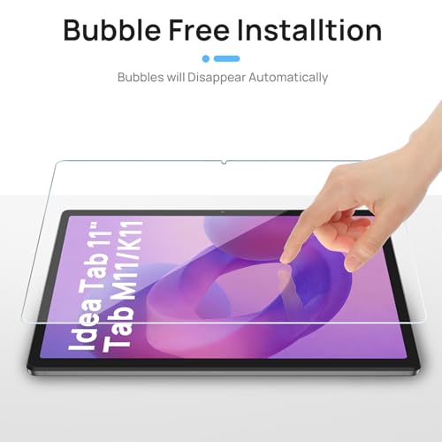 Gerutek 2 Pieces Screen Protector for Lenovo Idea Tab 2025 / Tab M11 2024 / K11 Gen 2, 11 Inches (TB-336FU/330FU/331FC/330XU), 9H Hardness, Anti-Scratch, Anti-Fingerprint, Bubble-Free, Tempered Glass