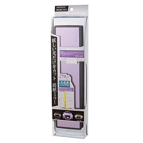 Broadway OPTICS Wide View Mirror Cuts Glare 270X65mm Flat BW-904 Made in Japan!