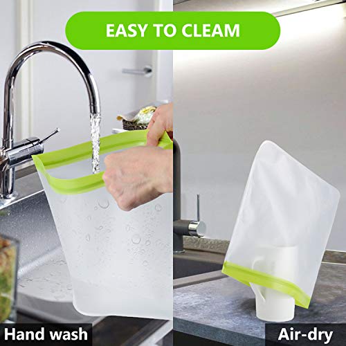 Reusable Gallon Freezer Bags 6 Packs Food Grade Reusable Freezer Bags