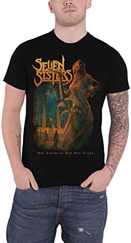 Seven Sisters T Shirt The Cauldron and The Cross Logo Official Mens Black
