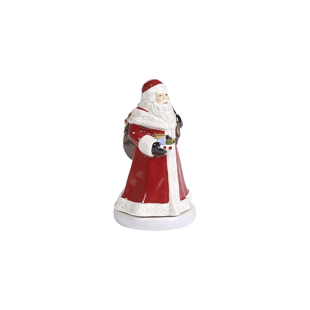 Villeroy & Boch – Nostalgic Melody Santa, decorative hard-paste porcelain Father Christmas figurine, rotating, metal, plastic, multicoloured