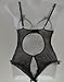 DDU(TM) 1Pc Black- Sexy Lace Open Bra Crotch See-through Underwear Lingerie Underclothes Sleepwear Nighty Lovers Gift