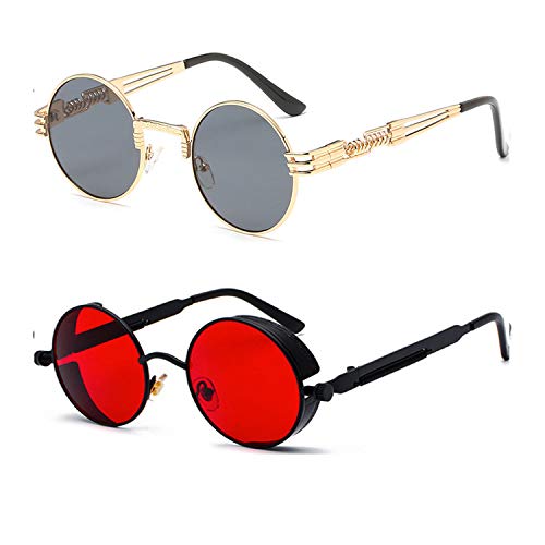 ProudDemon-Retro-Gothic-Steampunk-Sunglasses-for-Women-Men-Round-Lens-Metal-Frame