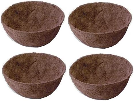 Ambassador 4x Natural Coco Hanging Basket Liners 14 Inch cupped shape