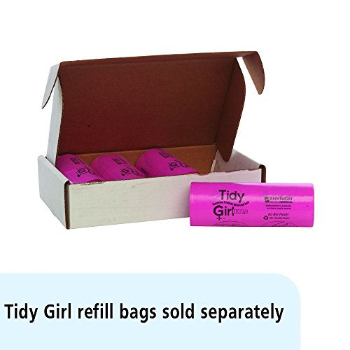 STOUT by Envision STO-TGUD-P TidyGirl Feminine Hygiene Disposal Bag Dispenser, Durable, Easy to Fill, Install, and Clean, Plastic, Gray